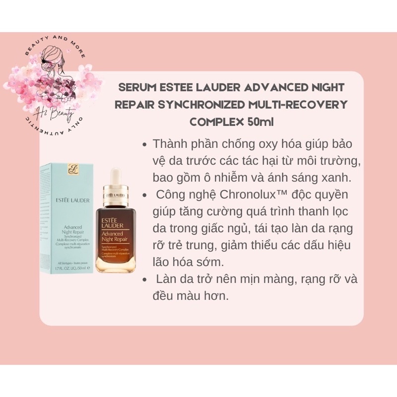 Serum Estee Lauder Advanced Night Repair ( bill us kéo sang phải để xem bill)