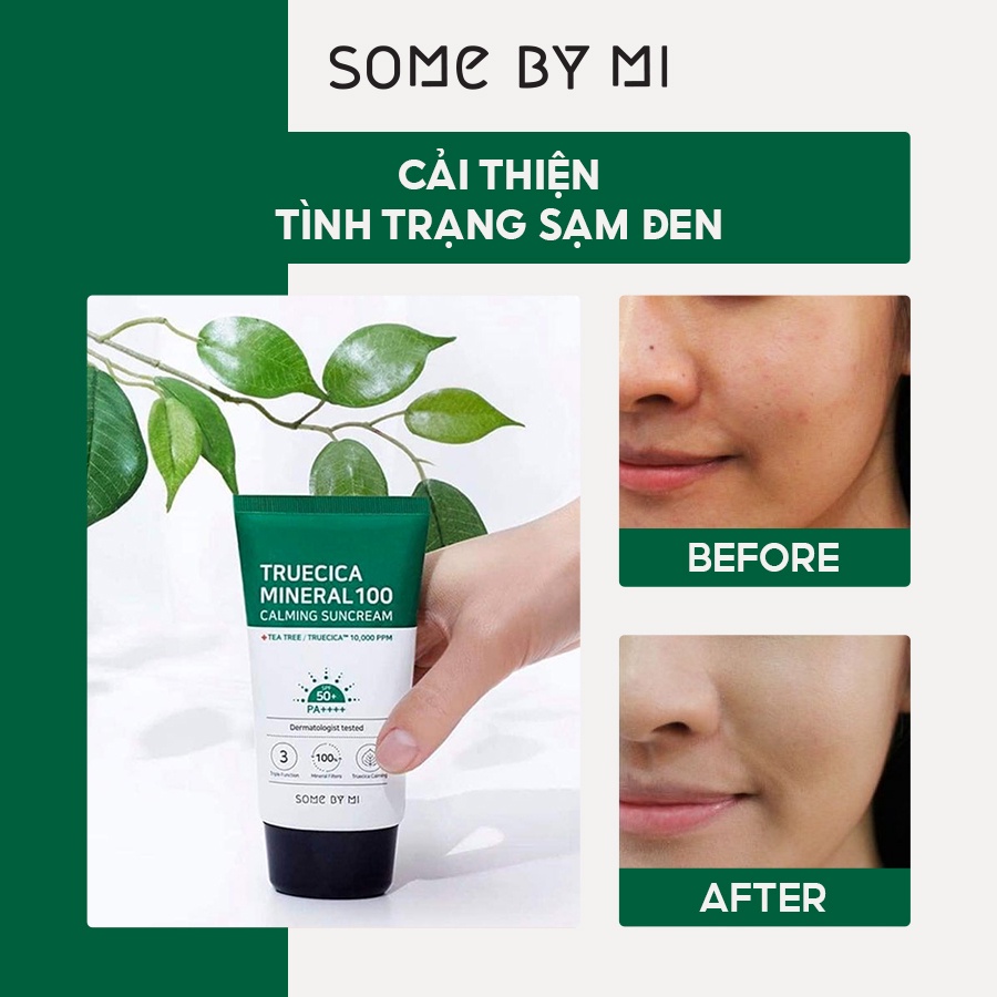 [Mã FMCGMALL -8% đơn 250k] Kem Chống Nắng Some By Mi Truecica Mineral 100 Calming Suncream 50PA++++ 50ml