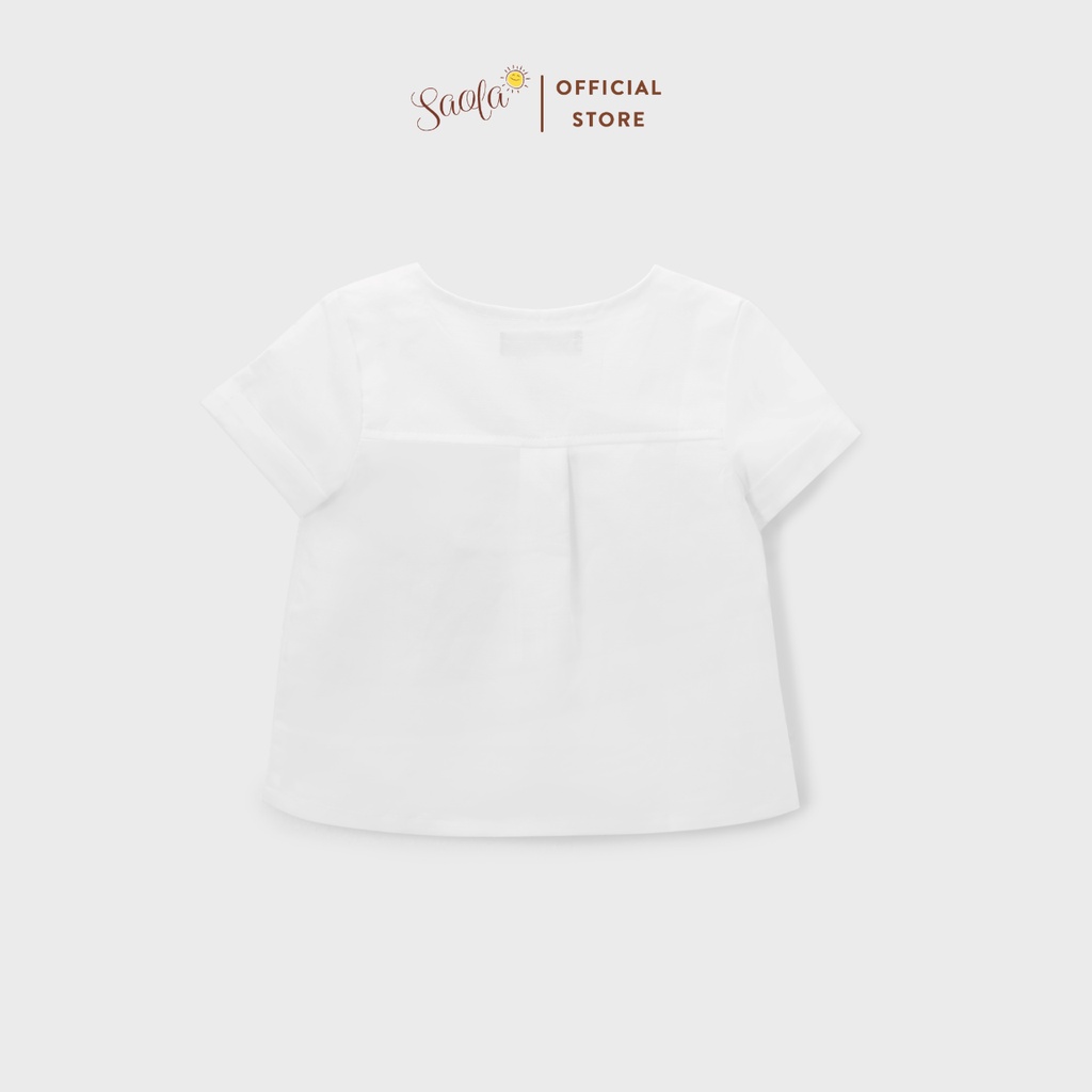 Áo Sơ Mi Bé Trai Cổ Tròn Tay Ngắn Chất Liệu Linen - VENTI SHIRT - TOL005 - SAOLA KIDS CLOTHING