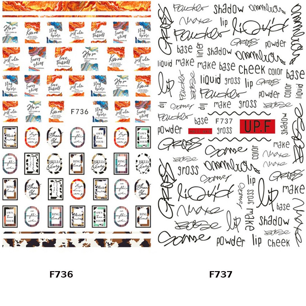 Miếng Dán Trang Trí Móng Tay Hình Hoa Lá 3D DIY