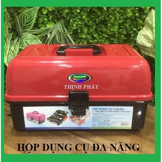 Hộp dụng cụ đa năng  3 tầng lớn nhựa đục - GIAO MÀU NGẪU NHIÊN