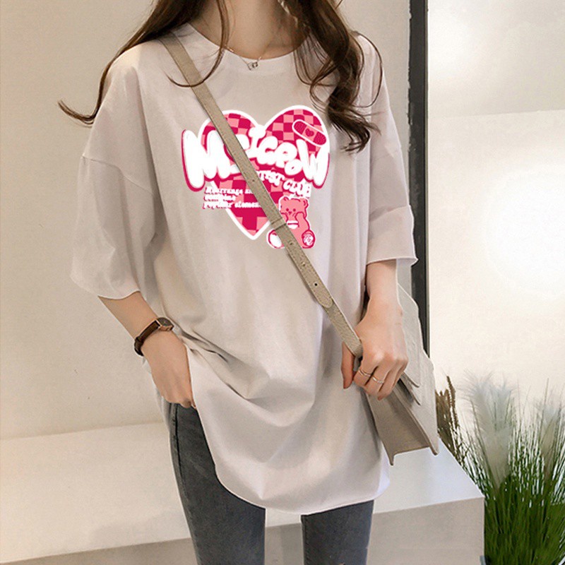 NRVP Áo Thun Tay Ngắn Dáng Rộng Thời Trang Mùa Hè 2021 Cho Nữ