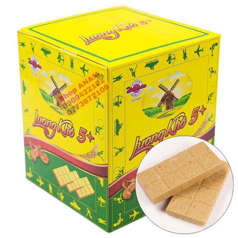 Lương khô 5 sao - Hải Châu Hộp 700gr (10 phong x 70gr)