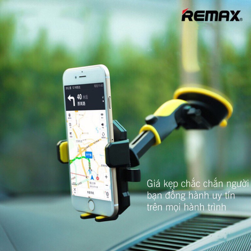 Giá đỡ điện thoại Remax RM C26 gắn xe hơi xoay 360 độ chất liệu silicon và nhưa ABS cao cấp