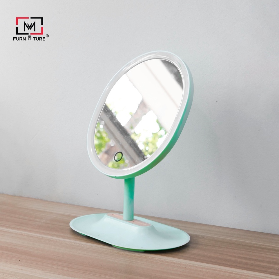 Gương led cảm ứng thông minh màu xanh mint thương hiệu MW FURNITURE