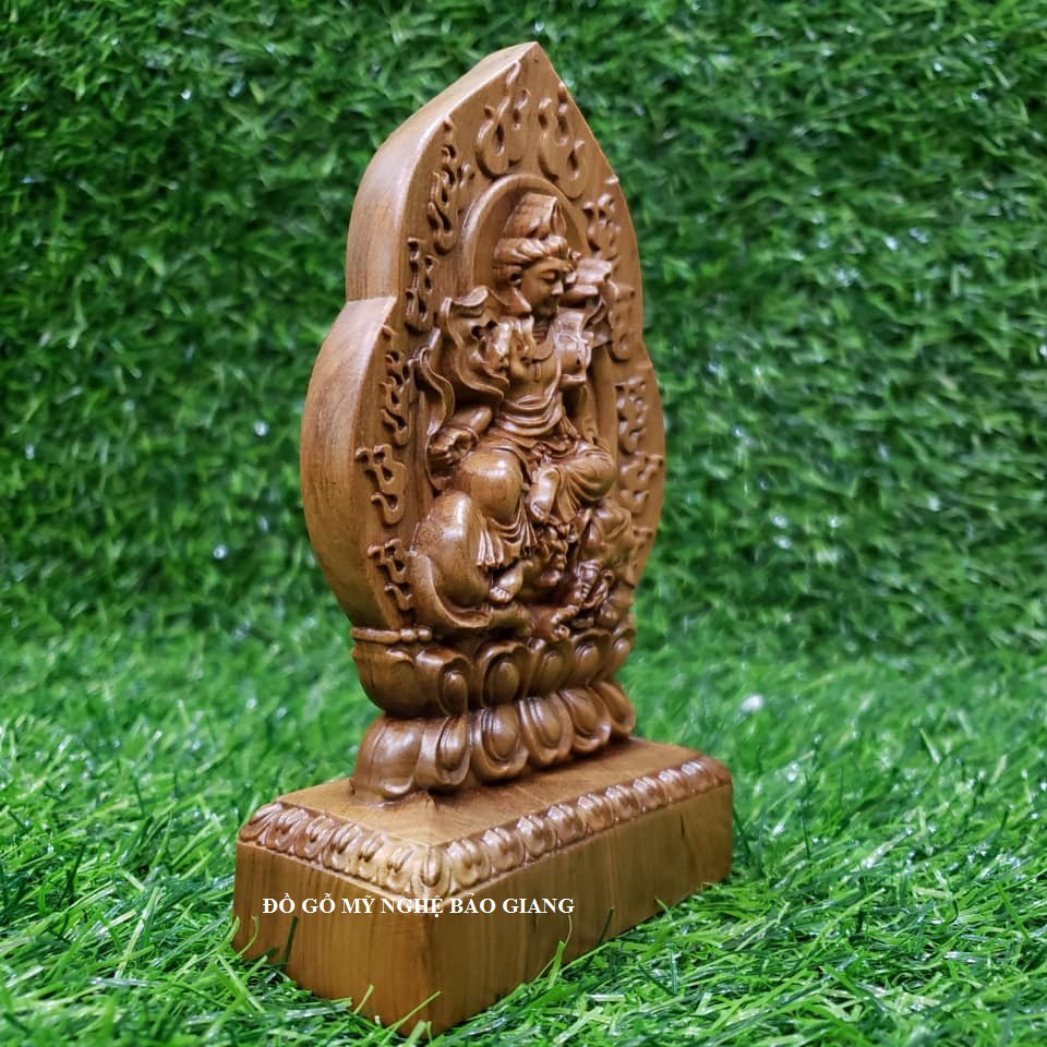 Tượng phật bản mệnh Tuổi Thìn tuổi Tỵ để xe ô tô phật Phổ Hiền Bồ Tát bằng gỗ bách thơm