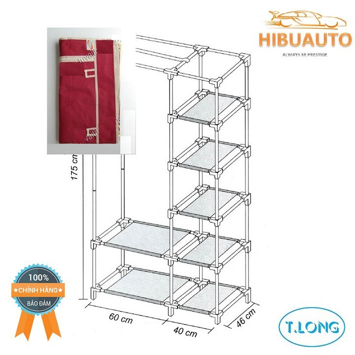 Bao Áo Tủ Vải Thanh Long 01 TLBA01 không bao gồm khung sắt