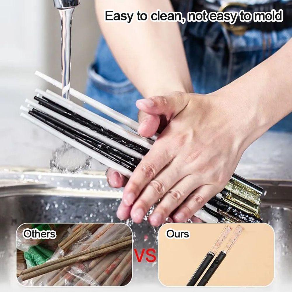 1 5 Đôi Đũa Chống Trượt Kháng Khuẩn Phong Cách Nhật Bản