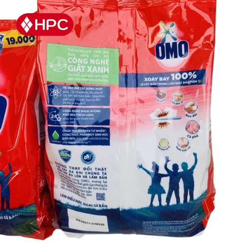 Bột Giặt OMO Công Nghệ Xanh, Sạch Cực Nhanh, Xóa Bay 100% Vết Bẩn Trong 1 Lần Vò 400G/800G/1.2kG - HOÀNG PHÁT STORE