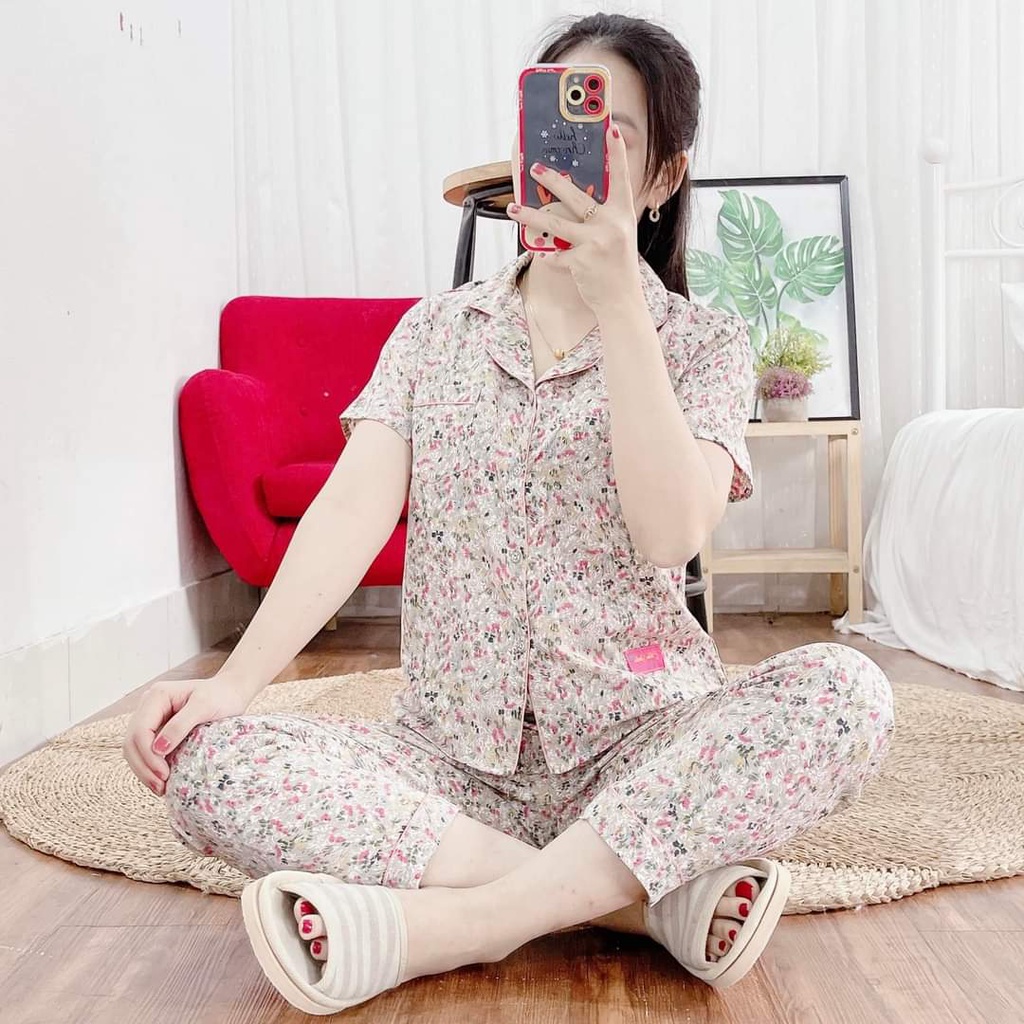 Xả hàng Đồ bộ mặc nhà size S (38-45kg) vải lụa mềm mịn