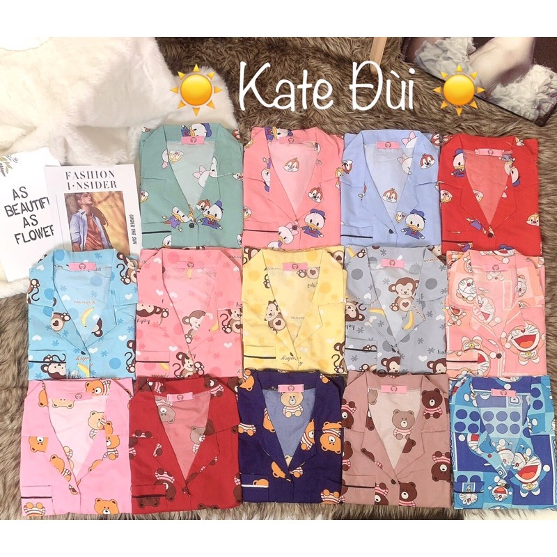 ( Freesize Kate ) Đồ Bộ Pijama Kate - Tay Ngắn Quần Ngắn ( Part 1 ) | BigBuy360 - bigbuy360.vn