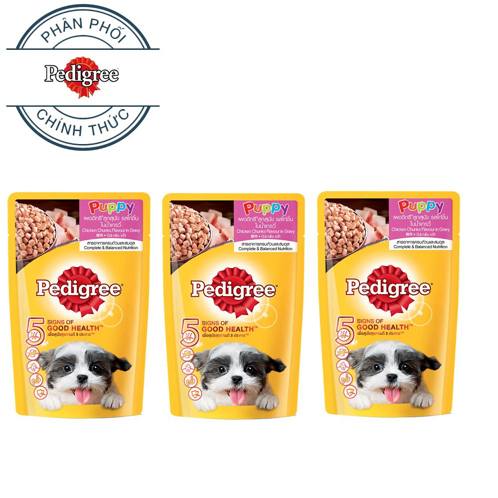 [Mã PET50K giảm Giảm 10% - Tối đa 50K đơn từ 250K] Súp Thịt Bò Gà Cho Chó 5 Good health Pedigree Gói 130g