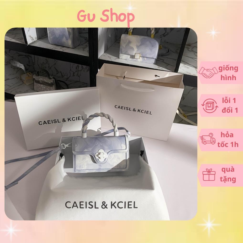Túi xách nữ túi đeo chéo đeo vai kẹp nách thời trang Hàn Quốc đẹp giá rẻ cao cấp xanh da trời loang TX0033 Gu Shop