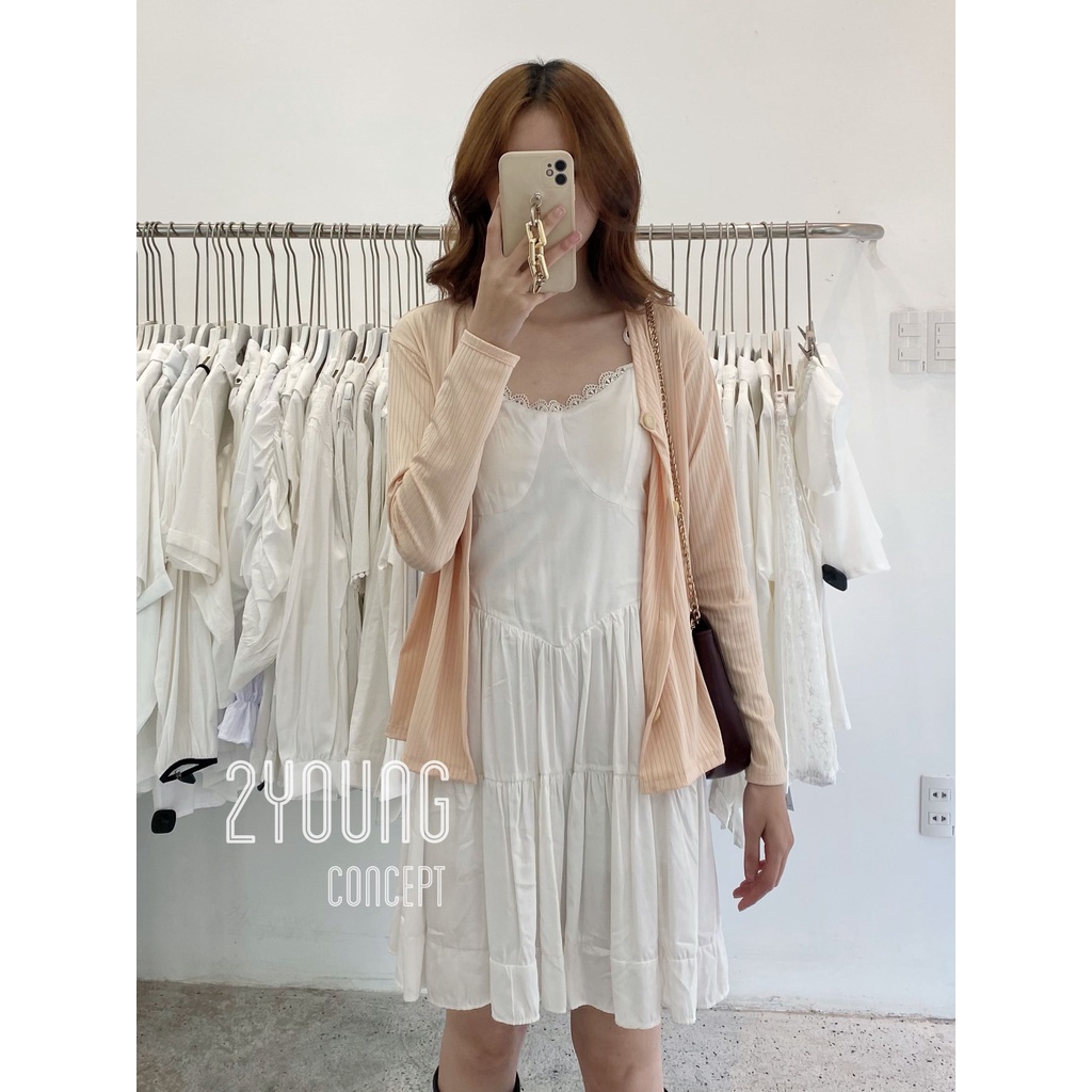 [2YOUNG] [ẢNH THẬT SHOP CHỤP]  Áo cardigan sọc chìm A1404