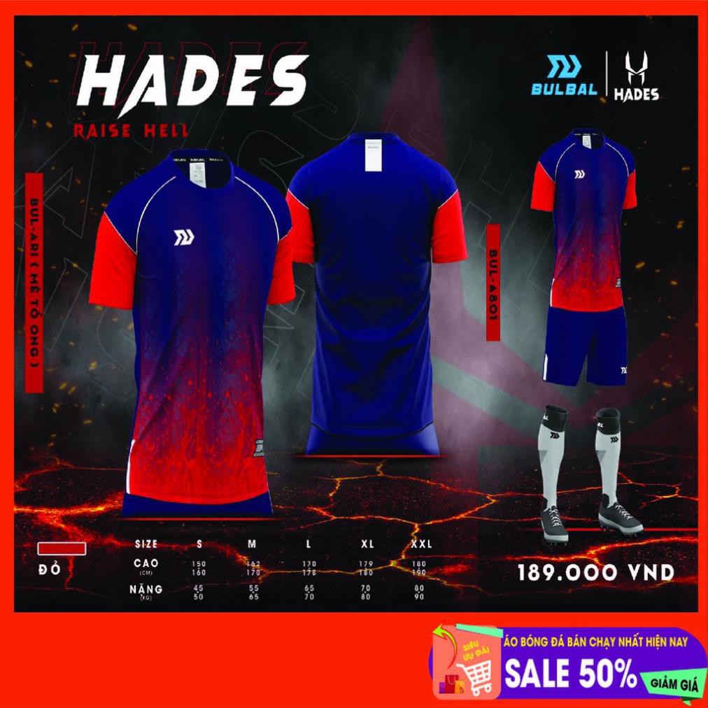 Bộ áo bóng đá không logo Bulbal Hades sẵn kho, giá tốt