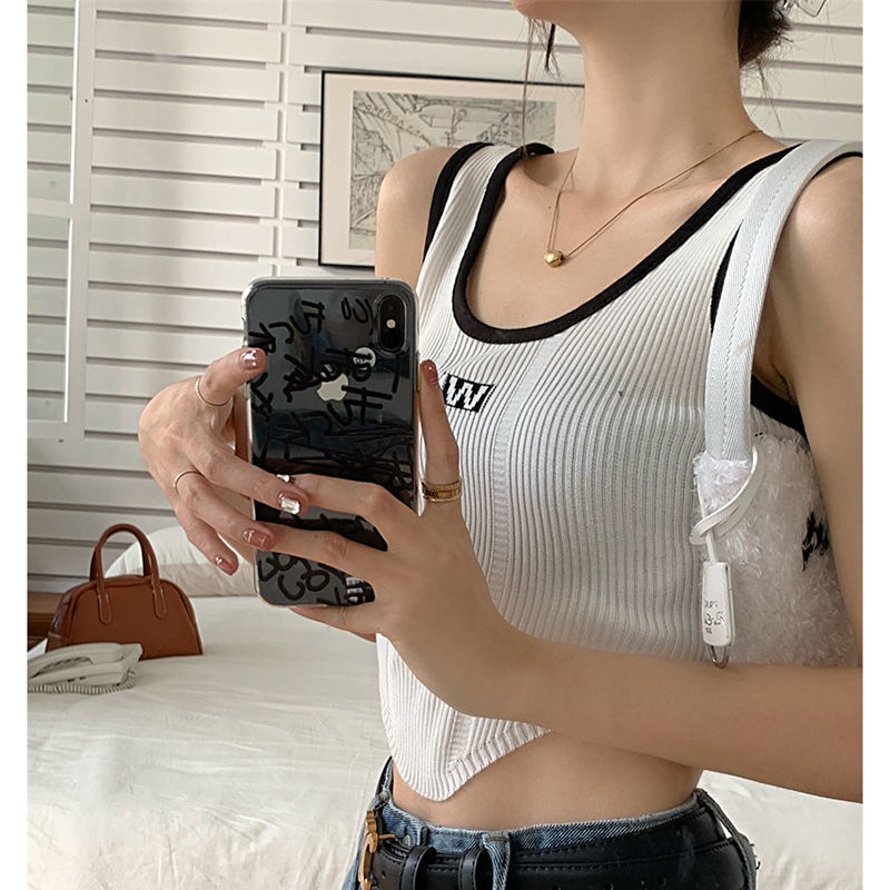 Áo Hai Dây Vạt Ngắn Thời Trang Mùa Hè Hàng Mới Dành Cho Bạn Nữ 2022