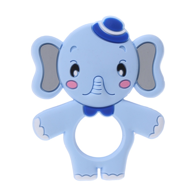 Dây Treo Ngậm Mọc Răng Hình Chú Voi Hoạt Hình Bằng Silicone Dành Cho Bé Sơ Sinh