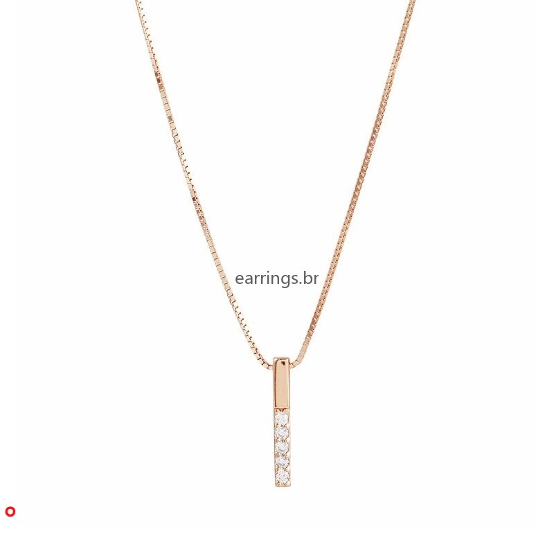 Vòng cổ mặt hình khối đơn giản cho nữ