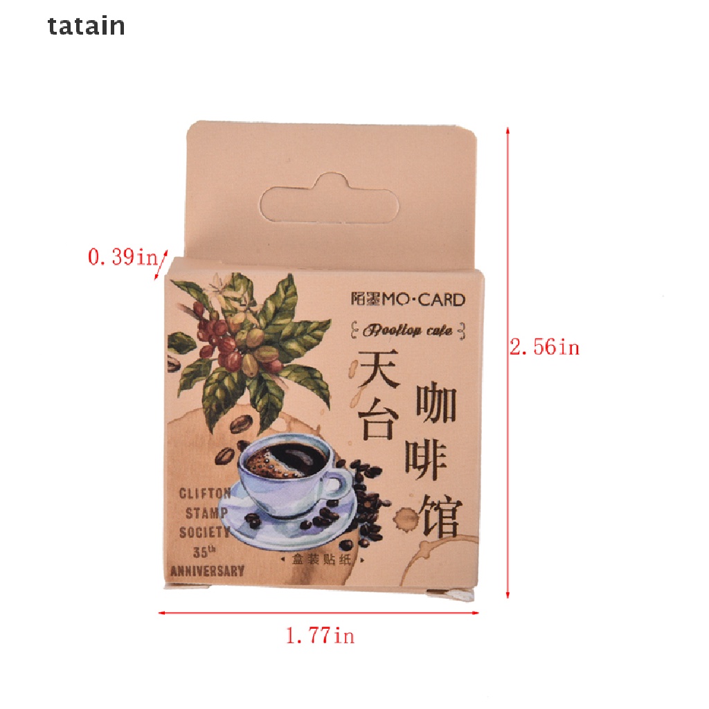 [TAT] 46Pcs Decorative Stickers Scrapbooking Label Diary Stationery Album Stickers CVX
