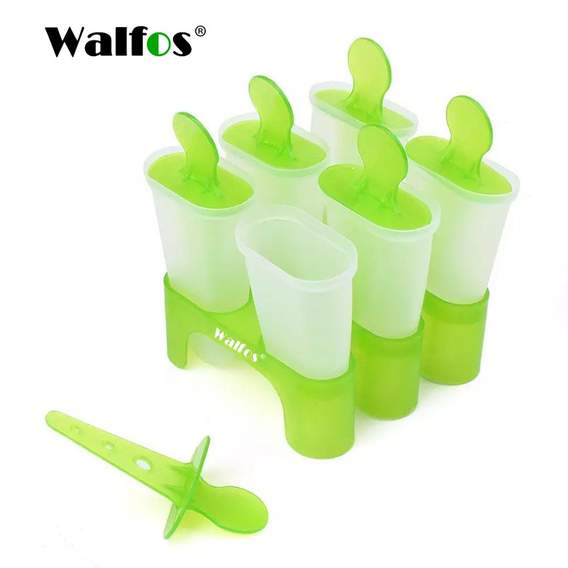 Khuôn Làm Kem Walfos 4 Ngăn/6 Ngăn DIY 2 Màu Sắc