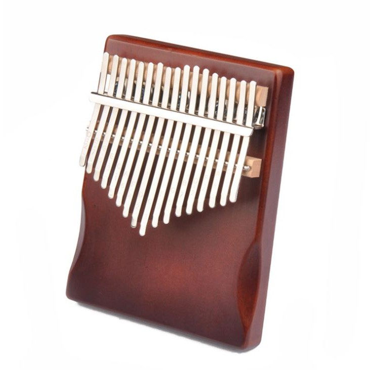 Đàn Kalimba 17 Phím Khoét Eo Màu Nâu Cầm Không Đau Tay, Giá Rẻ Cho Người Mới Tập, Full Túi, Búa, Sách, Khăn, Dán Phím