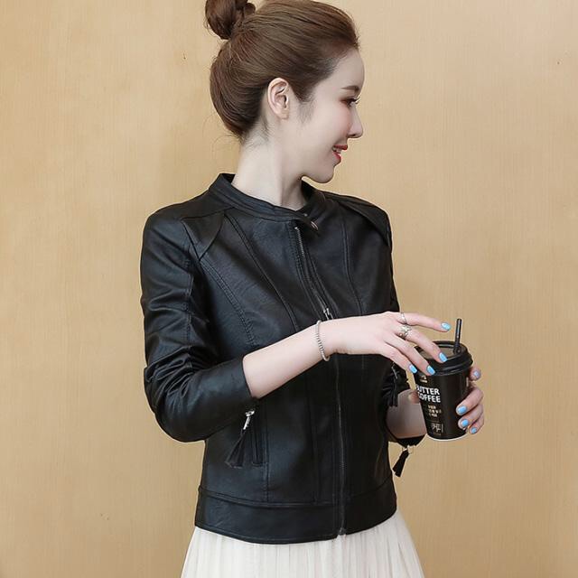 [XẢ KHO 3 NGÀY]  Áo khoác da nữ Quảng Châu cổ tàu bền đẹp bảo hành da 2 năm không bong tróc, mẫu mới nhất 983 | BigBuy360 - bigbuy360.vn