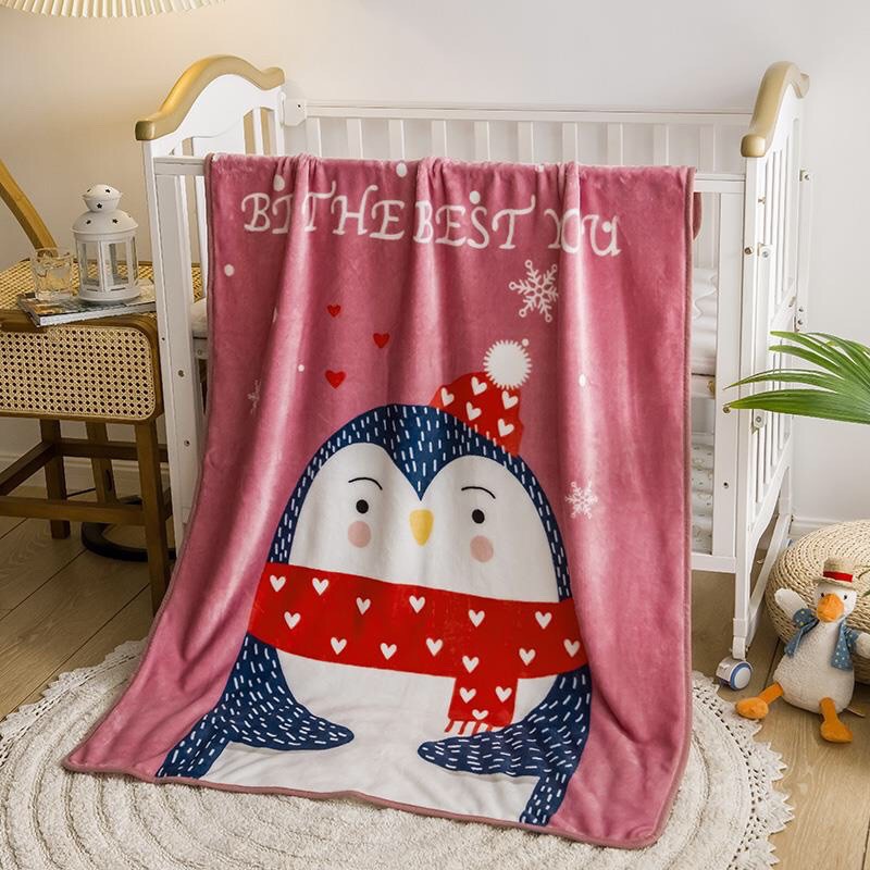 Chăn lông (bông) nhung tuyết mềm mịn cho bé (KT: 100x140cm)