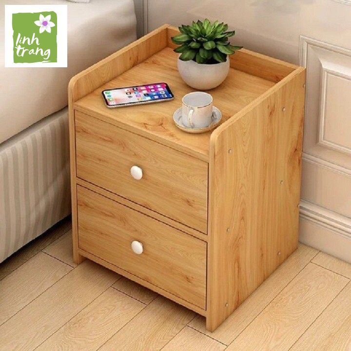 Kệ , tủ đầu giường ngăn kéo Màu Gỗ 40 x 26 x 32.5cm (HÀNG ĐẸP)
