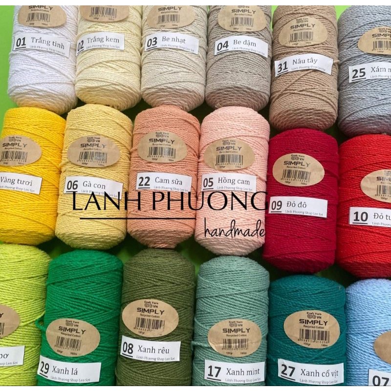 Sợi Simply Móc Túi Mũ 150gr