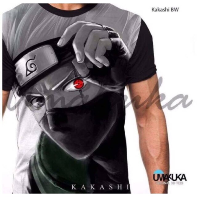 Áo Thun In Hình Kakashi Naruto 3d Độc Đáo Cá Tính
