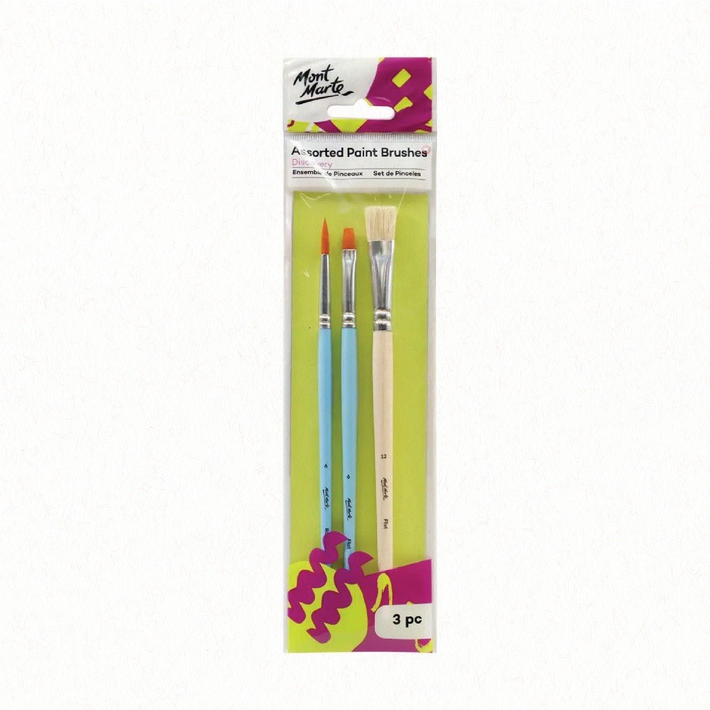 Bộ 3 cọ vẽ màu nước/acrylic Mont Marte BMHS0041