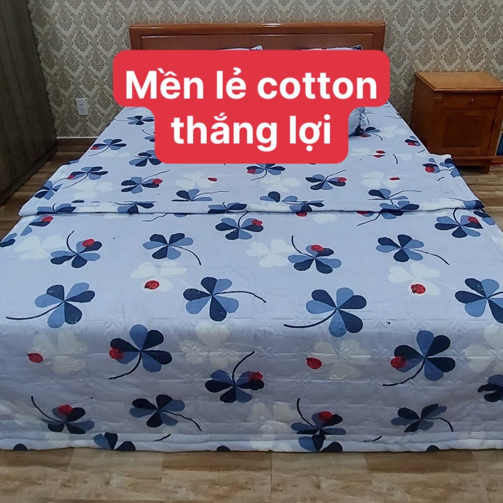 Bộ Drap Cotton Thắng Lợi Kèm Mền Chần Gòn {chuẩn logo CTY} 5 món