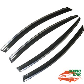 Bộ vè che mưa CHỈ MẠ xe MAZDA 3 chất liệu nhựa ABS cao cấp – SONIC CAR