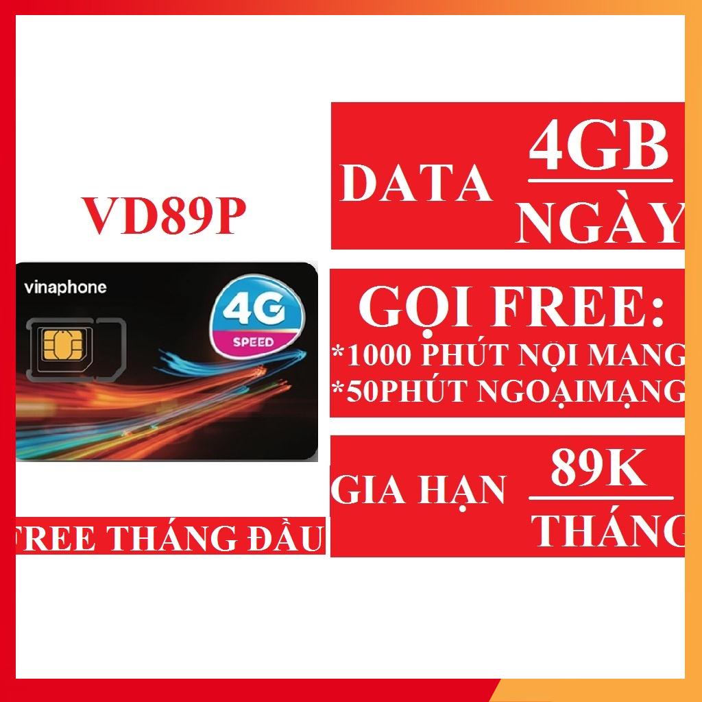 SIM 4G VINAPHONE VD89P 120G/ THÁNG -ITEL GỌI MIỄN PHÍ VINA GIÁ SIÊU RẺ hottt