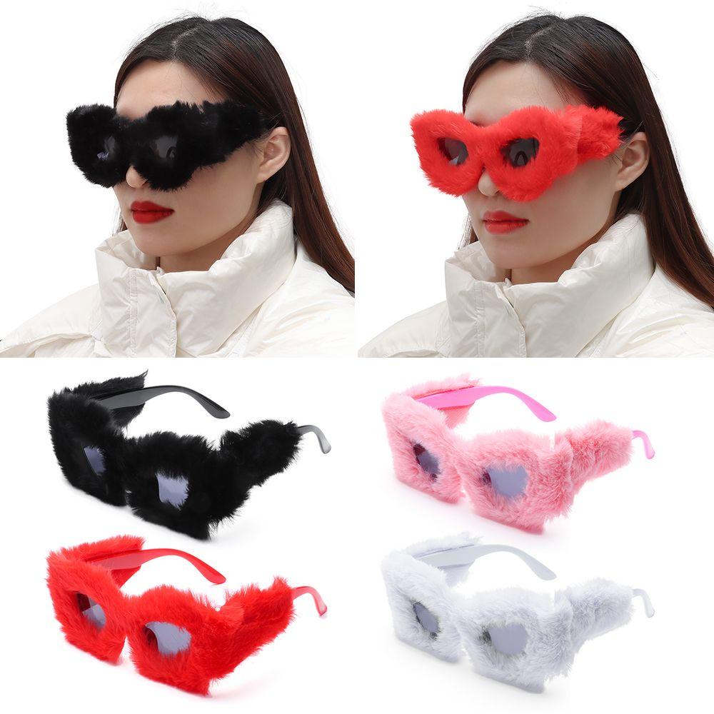 Mắt Kính Gọng Lông Cừu Thủ Công Phong Cách Punk Cá Tính