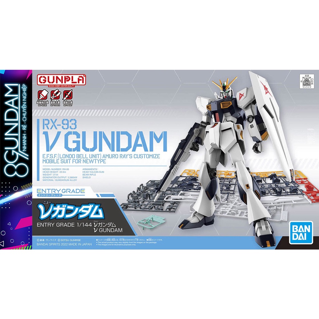 Mô Hình Lắp Ráp Entry Grade EG RX-93 Nu V Gundam