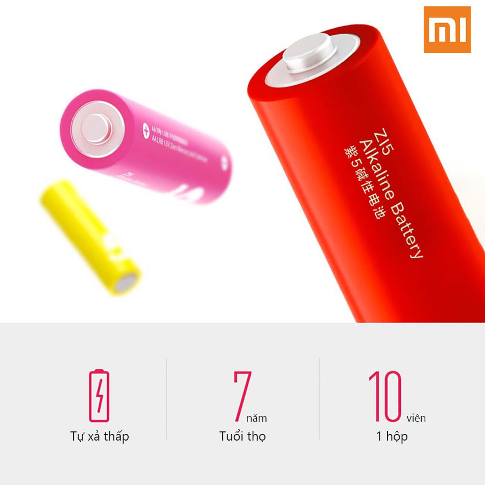 Bộ 10 Pin AA số 5 Xiaomi ZI5 Alkaline Battery