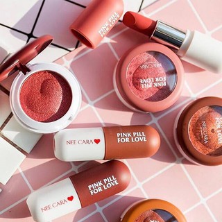 Set 2 món son môi & má hồng nee cara eyeshadow & lipstick