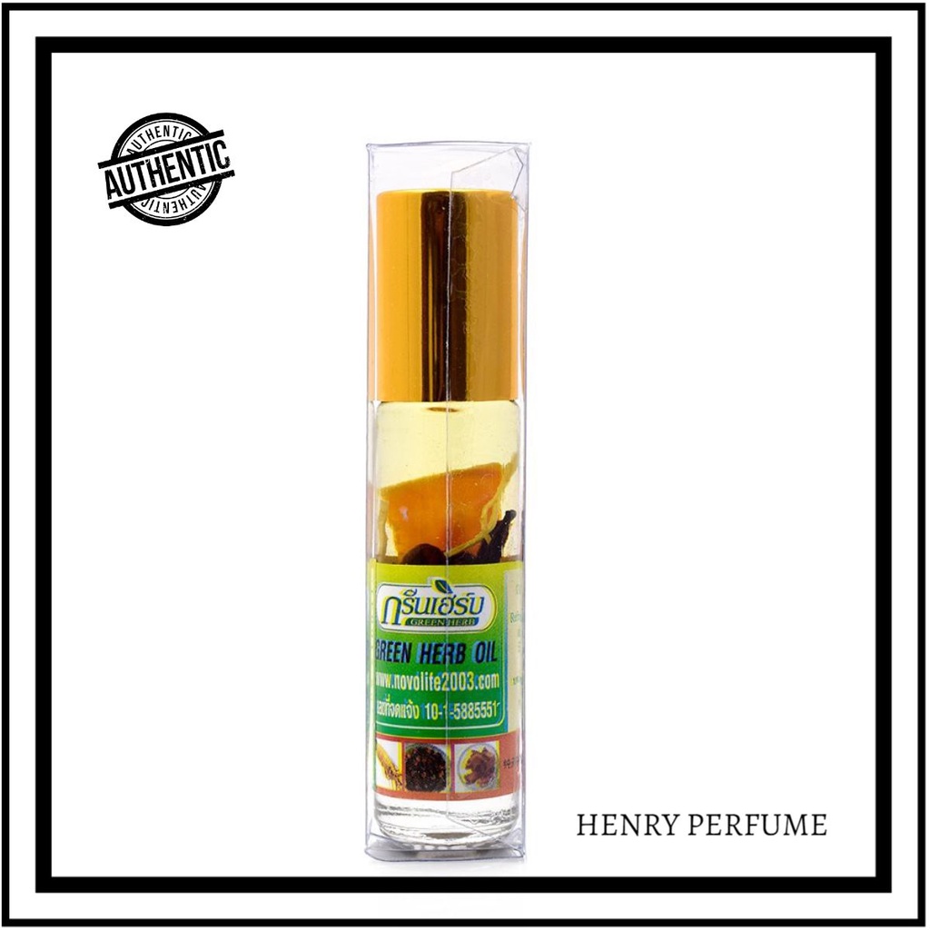 ⓟ Dầu Gió Lăn 3 Vị Thảo Dược Nhân Sâm Green Herb Oil Thái Lan 𝒫𝒪ℒ𝒴ℳℰℛ