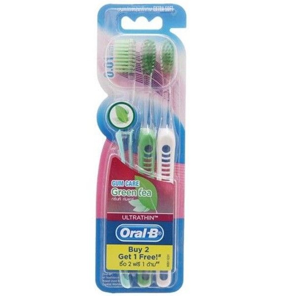 Bộ 3 bàn chải đánh răng Oral-B trà xanh