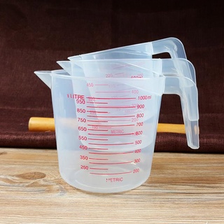 [CHOO] Mesauring Cup Transparent Baking Scale Container Plastic Washable Measuring Accessory for Kitchen