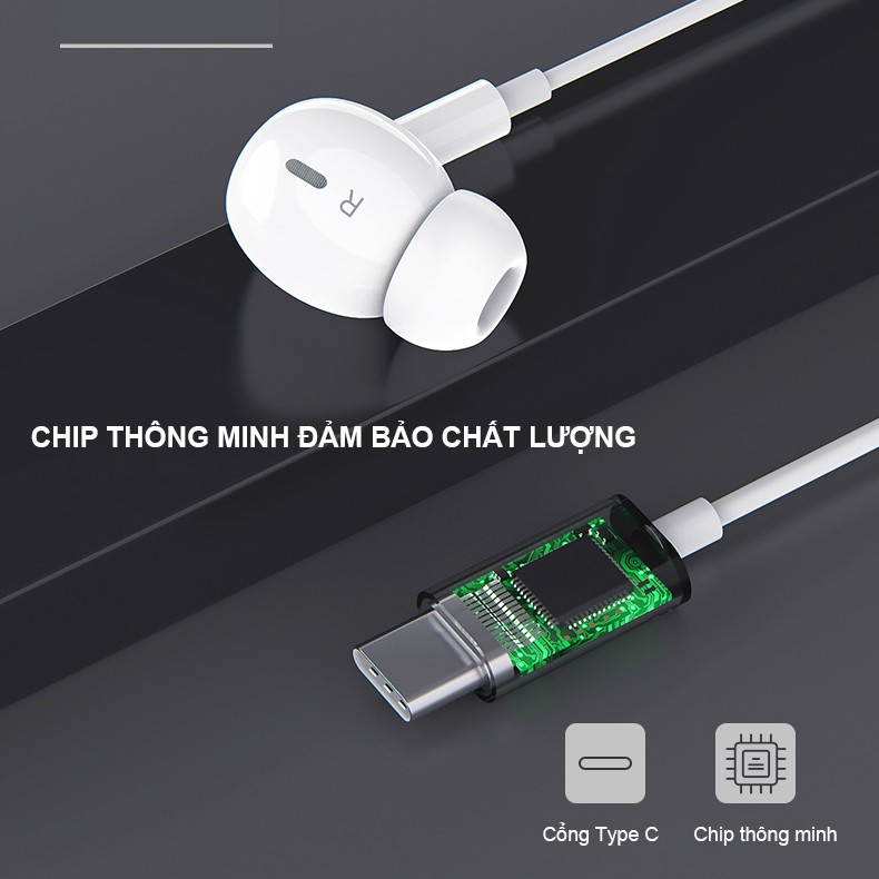 Tai Nghe Type C SIDOTECH P5C In Ear Âm Thanh Siêu Bass Thiết Kế Ôm Tai Cho Điện Thoại Oppo Samsung Xiaomi - Chính Hãng