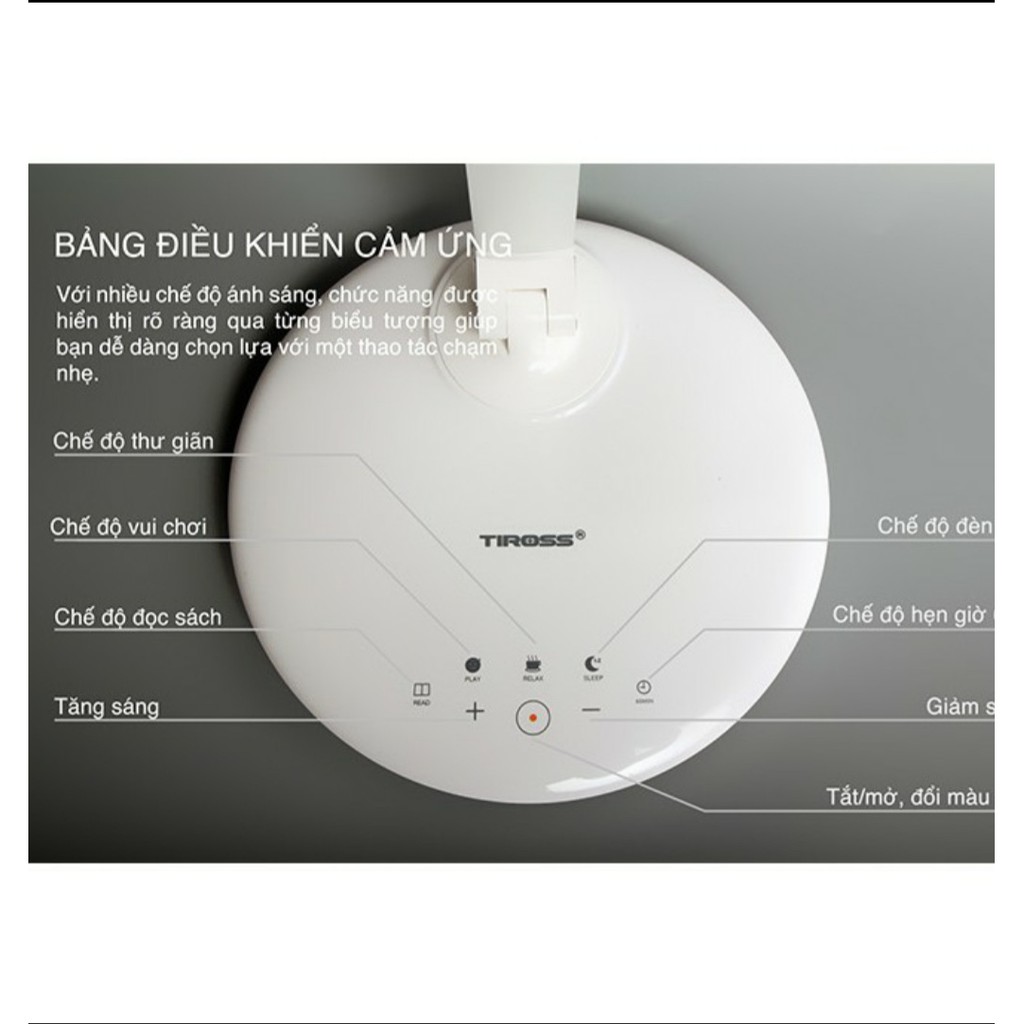 Đèn bàn học Tiross 2 màu vàng, bạc TS1806