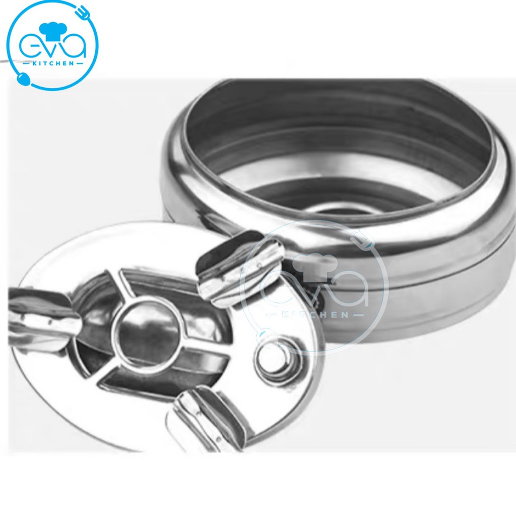 Gạt Tàn Inox Có Nút Bấm Đóng Mở Ngăn Đựng Thông Minh / Gạt Tàn Inox Bấm Nút Tiện Dụng M3335