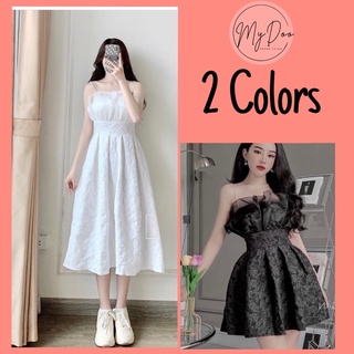 Đầm 2 Dây Nữ Vải Gấm Dây Ngọc Voan Ngực [ Xả Kho] - V35