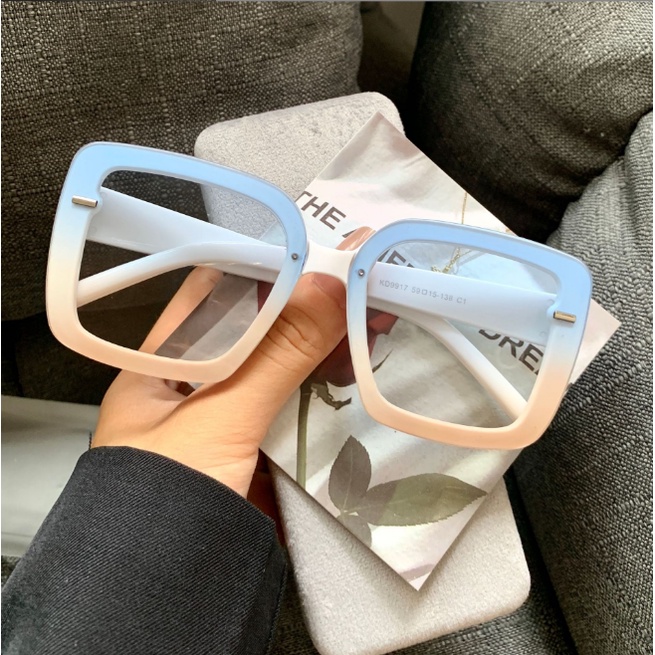 Kính Mát Vuông Oversize Chống Tia UV400 Sang Trọng Cho Nữ