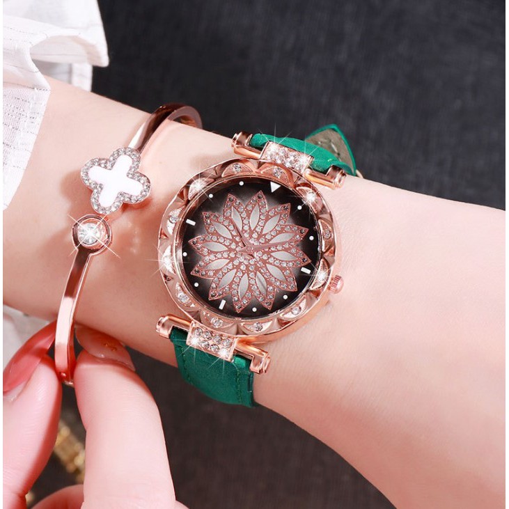 Đồng hồ nữ dây da chính hãng D-ZINER ND01 giá rẻ cao cấp thời trang đẹp - LINDO