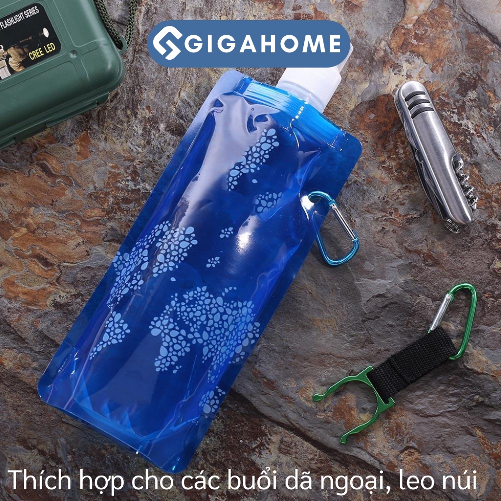 Túi Dạng Bình Nước Thể Thao Chống Thấm GIGAHOME Đi Dã Ngoại, Phượt Tiện Lợi 500ml 7720