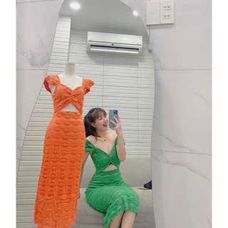 B83-ĐẦM BODY NƠ CHÉO CUTOUT