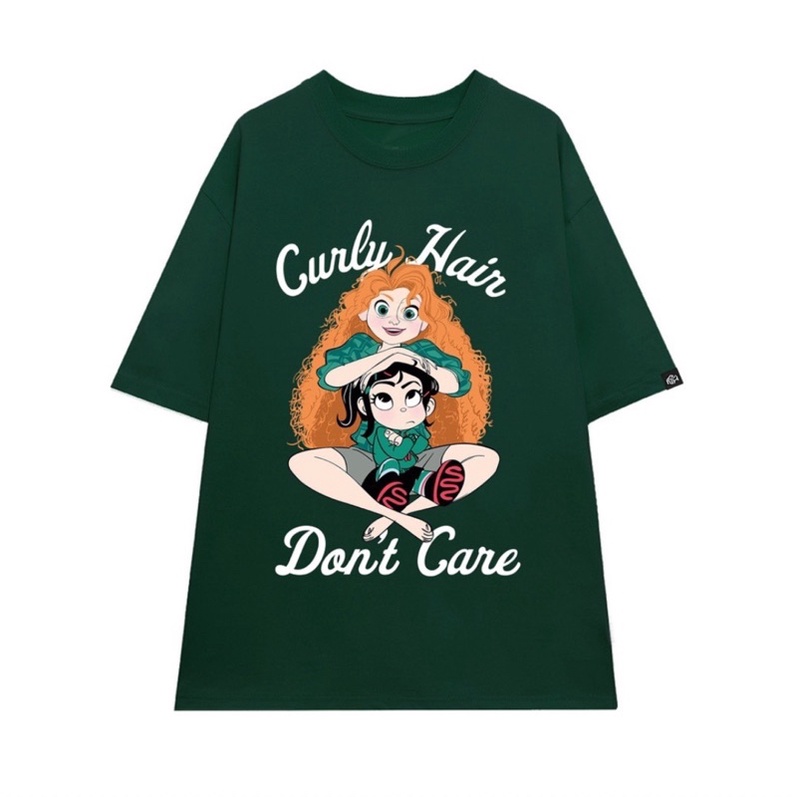 Áo thun phông nam nữ logo tay PINK tay lỡ form rộng CURLY HAIR Unisex